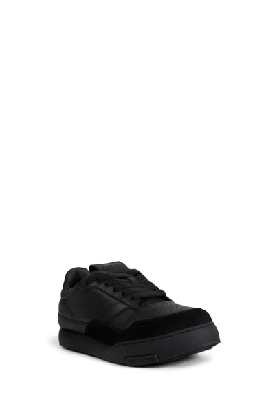 Givenchy Black Calf Leather Bos Taurus Low Top Sneakers In Multi