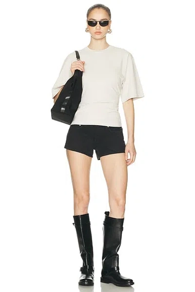 Agolde Black Low-rise Parker Denim Shorts In Black