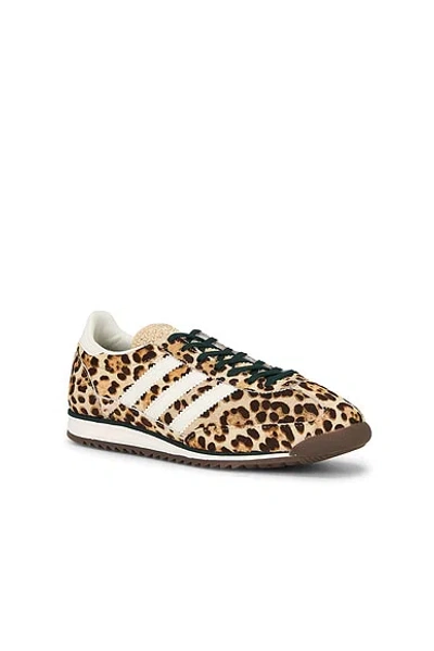 Adidas Originals Sl 71 Og Leopard-pattern Sneakers In Brown