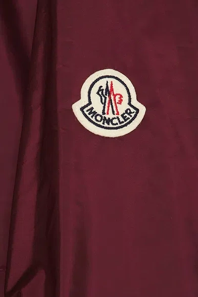 Moncler Hooded Jacket With Adjustable Hood For Men In Burgundy