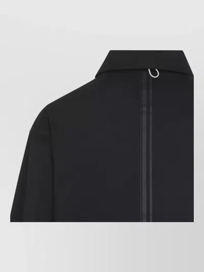Mordecai Layered Jacket Point Collar Adjustable Drawstrings In Black