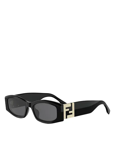 Fendi Rectangular Sunglasses, 54mm In Black
