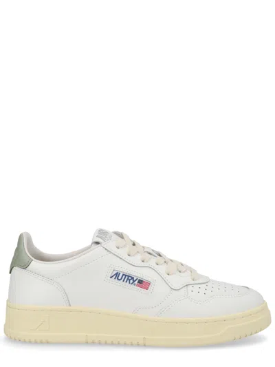 Autry Low-top Sneakers With Perforated Detailing And Metallic Accents In White