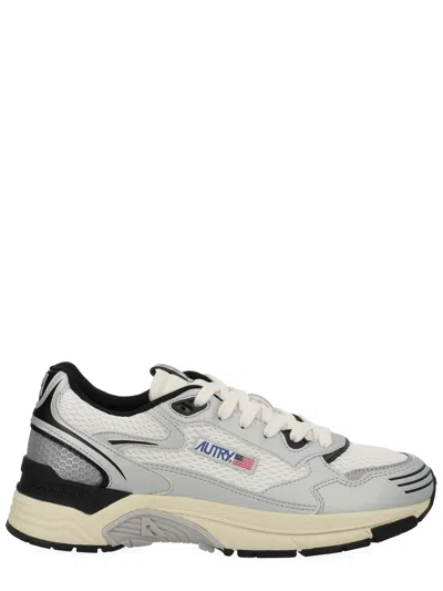 Autry Hyperway Sneaker In Mesh And Suede Sneakers Silver In Multi