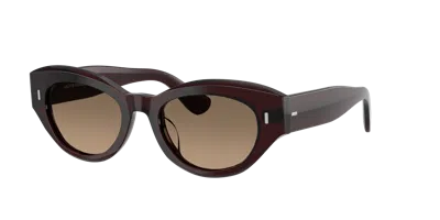 Oliver Peoples Lerrue Oval Sunglasses In Black