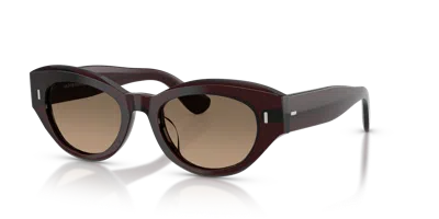 Oliver Peoples Lerrue Oval Sunglasses In Black