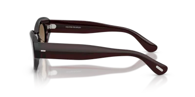 Oliver Peoples Lerrue Oval Sunglasses In Black