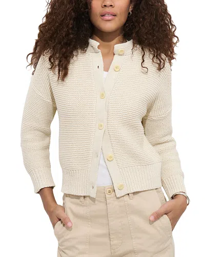 Alex Mill Nico Crewneck Cotton Cardigan In White