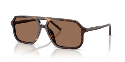 Dolce & Gabbana Pilot-frame Tortoiseshell Sunglasses In Brown