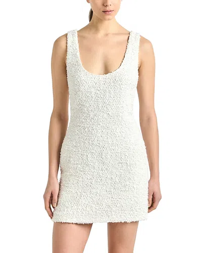Derek Lam 10 Crosby Ailani Paillette Boucle Scoop Back Tank Dress In White