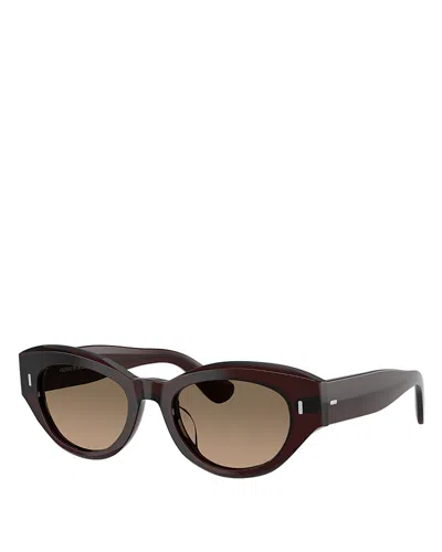 Oliver Peoples Lerrue Oval Sunglasses In Black