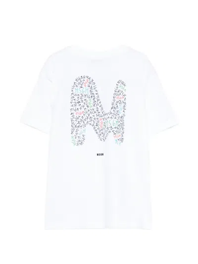 Msgm Logo-print T-shirt In White
