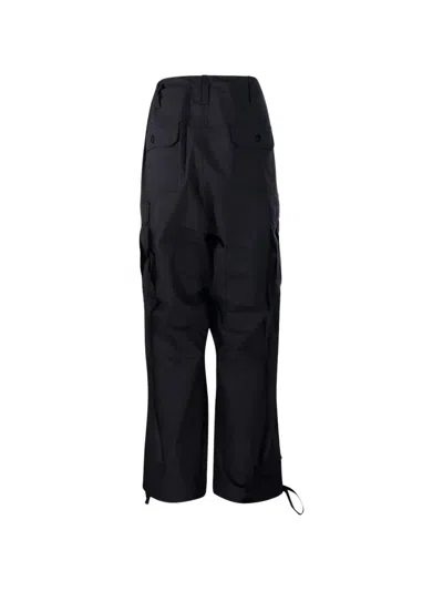 P.a.r.o.s.h Drawstring Cargo Trousers In Black