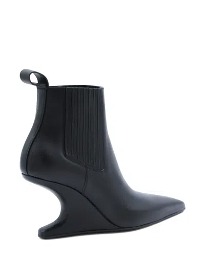 Rick Owens Sculpted-heel Pull-tab Boots In Black