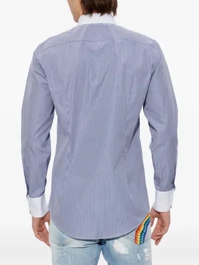 Dsquared2 Long Sleeve Shirt In Blue