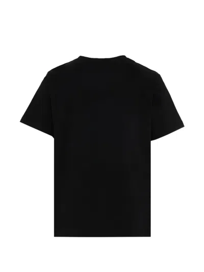 Balmain Button Short-sleeve T-shirt In Black