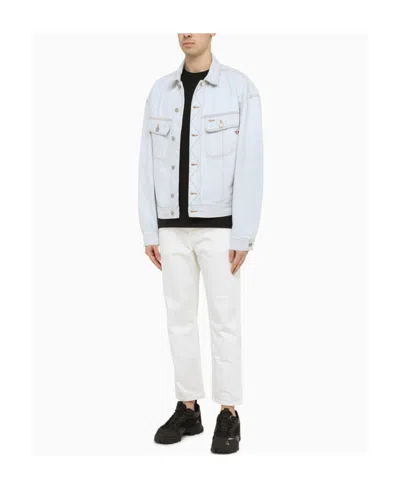 Diesel D-lillo Denim Jacket In Gray