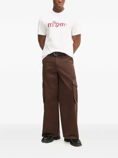 Msgm Logo-print T-shirt In White