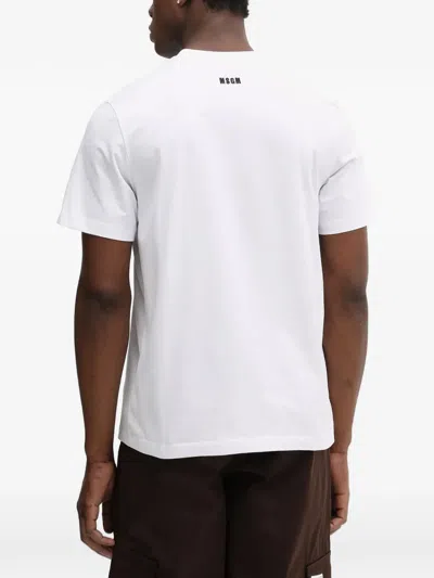 Msgm Logo-print T-shirt In White