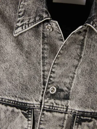 Setchu Button-collar Jacket In Black