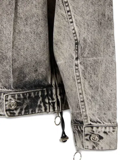 Setchu Button-collar Jacket In Black