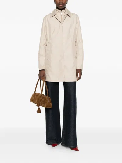 Fay Collared Coat In Neutral