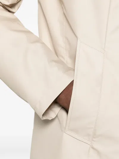 Fay Collared Coat In Neutral