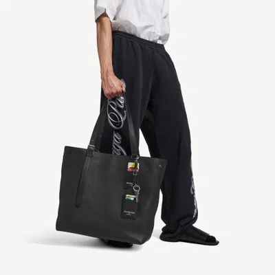 Balenciaga Strap Leather Cardholder In Black