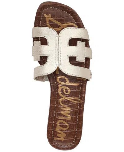 Sam Edelman Bay Double Strap Flat Sandals In Gray