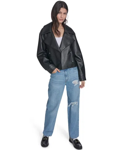 Levi's Women's Spread Collar Button-front Jacket In Black