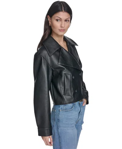 Levi's Women's Spread Collar Button-front Jacket In Black