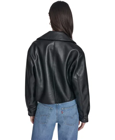 Levi's Women's Spread Collar Button-front Jacket In Black