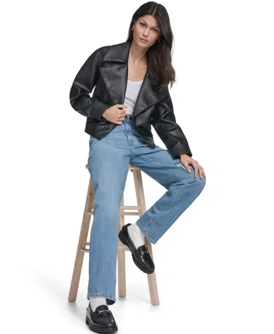 Levi's Women's Spread Collar Button-front Jacket In Black