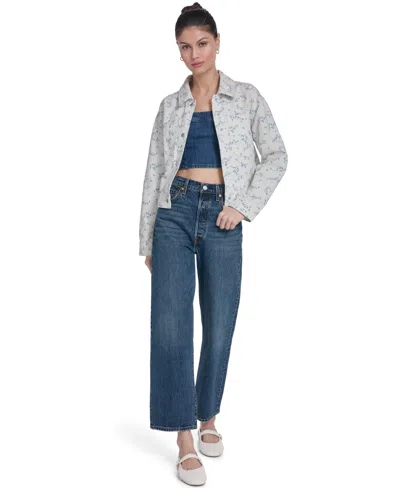 Levi's Women's Laydown Collar Button-front Coat In White