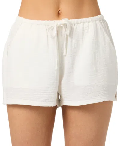 O'neill Brenda Stripe Woven Pull-on Shorts In White