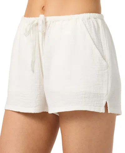 O'neill Brenda Stripe Woven Pull-on Shorts In White