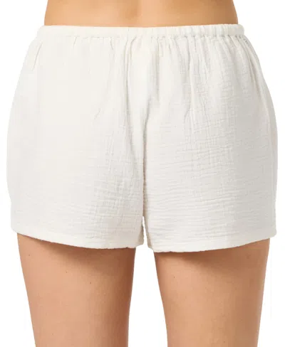 O'neill Brenda Stripe Woven Pull-on Shorts In White