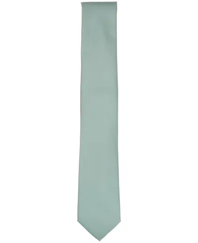 Alfani Men's Solid Texture Slim Tie, Created For Macy's In Green