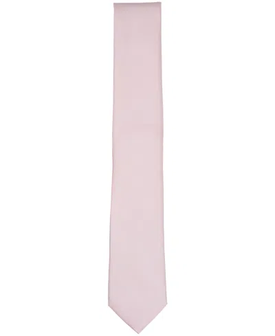 Alfani Men's Solid Texture Slim Tie, Created For Macy's In Pink