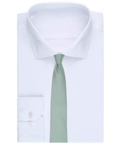 Alfani Men's Solid Texture Slim Tie, Created For Macy's In Green