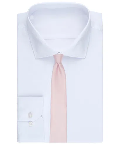 Alfani Men's Solid Texture Slim Tie, Created For Macy's In Pink