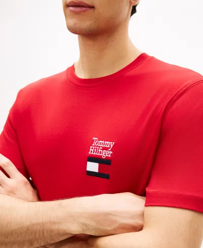 Tommy Hilfiger Logo-detail T-shirt In Red
