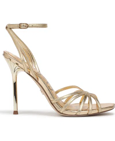 Sam Edelman Lili Heels Amber Gold Leather In Multi