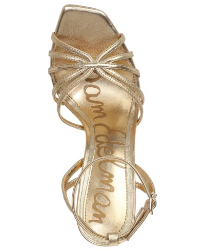 Sam Edelman Lili Heels Amber Gold Leather In Multi