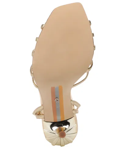 Sam Edelman Lili Heels Amber Gold Leather In Multi