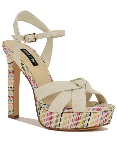 Nine West Windee Ankle Strap Platform Sandal In Multi