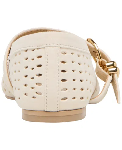 Dolce Vita Mikel Ballet Flats Creme Perforated Suede In Animal Print