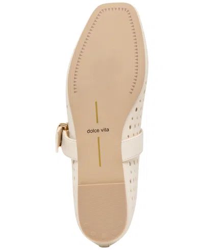 Dolce Vita Mikel Ballet Flats Creme Perforated Suede In Animal Print
