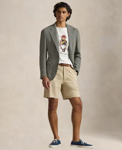 Polo Ralph Lauren Short Sleeve Jersey Knit Novelty Polo Society Bear Tee In White