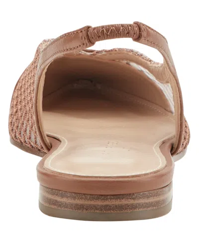 Marc Fisher Ltd Davin Pointed Toe Slingback Flat In Brown